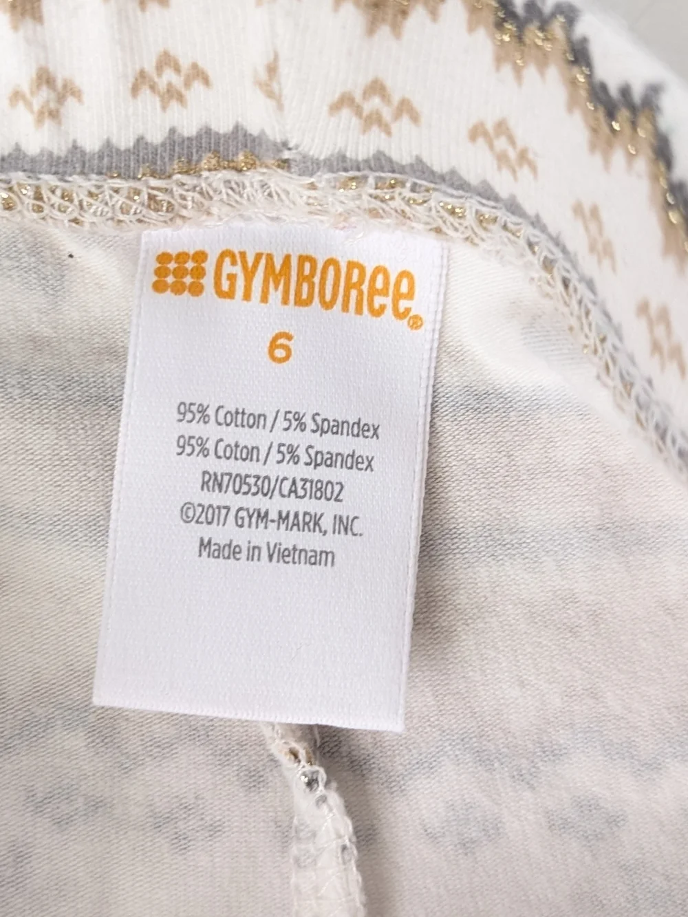Gymboree Fair Isle Print Kids Leggings 6